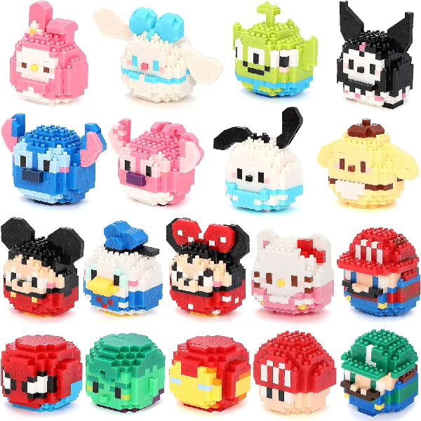 Disney Building Blocks Cartoon Character Assembled Model building block Dolls Toys Children Gifts