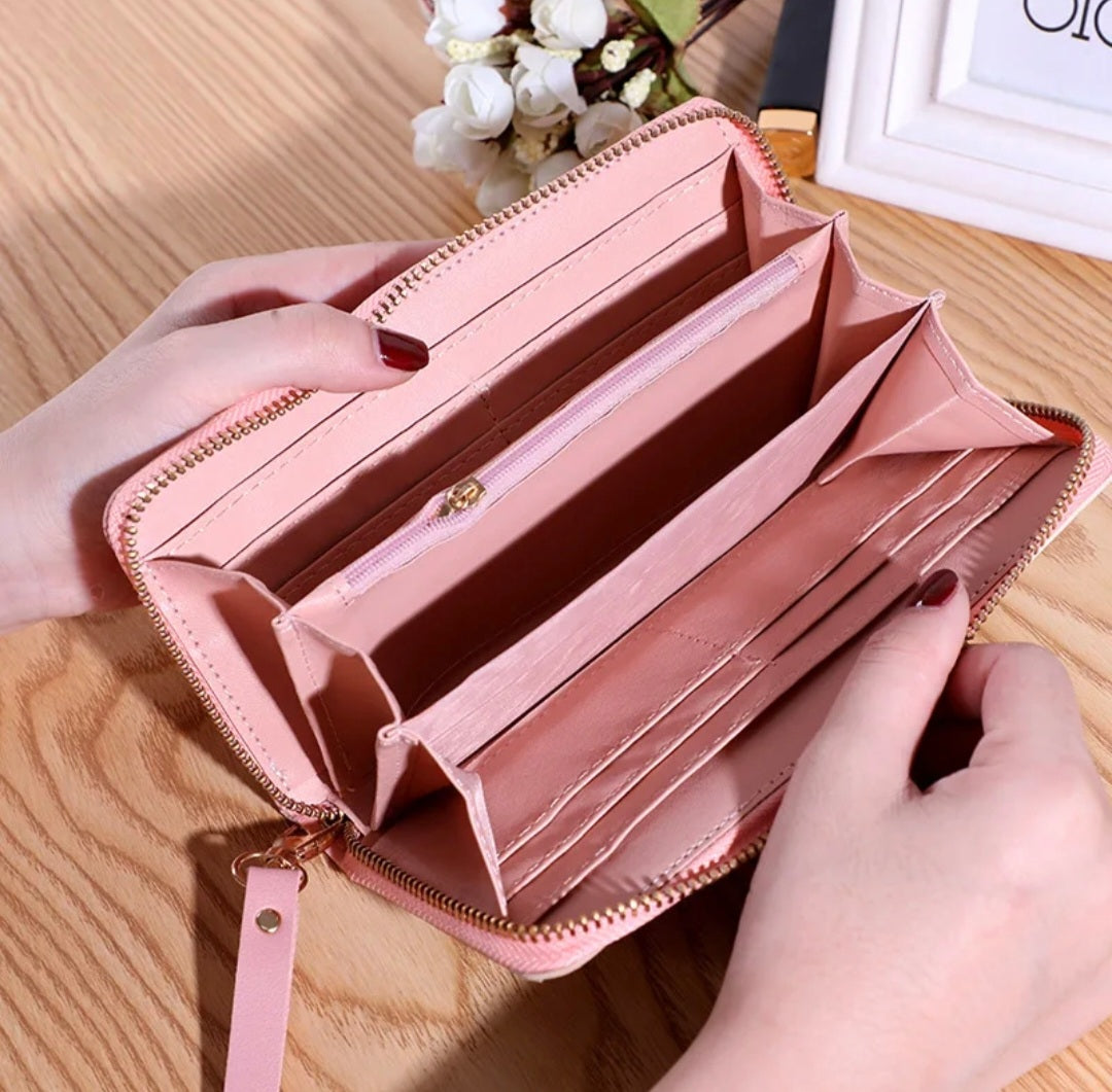 Fashion Wallets Zipper Coin Purse Lady Long Short Purses Handbags Women Clutch Cards Holder PU Leather Moneybag Billfold Wallet